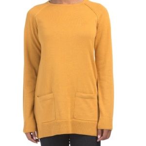 Mustard Yellow Tunic Crewneck Sweater